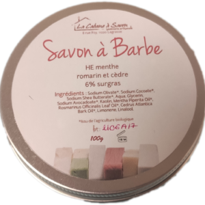 Savon a Barbe à l'argile blanche Romarin et cèdre